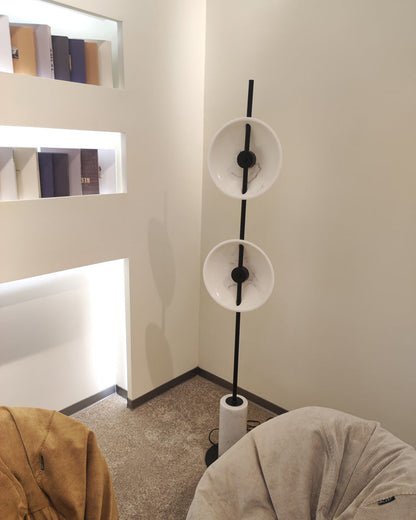 Diff 2-bulb Marble Floor Lamp-DF7032