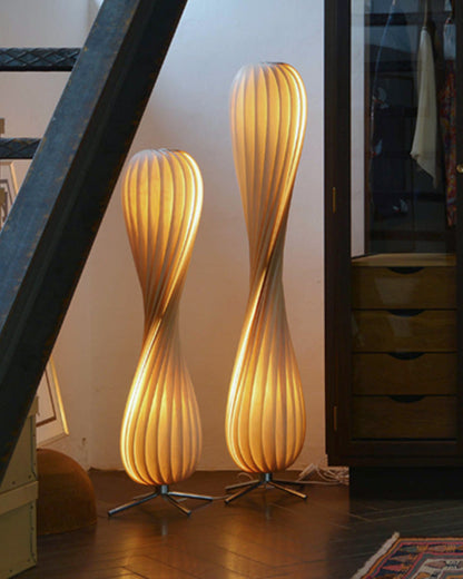 Diff Twisted Tower Wood Floor Lamp-DF7044