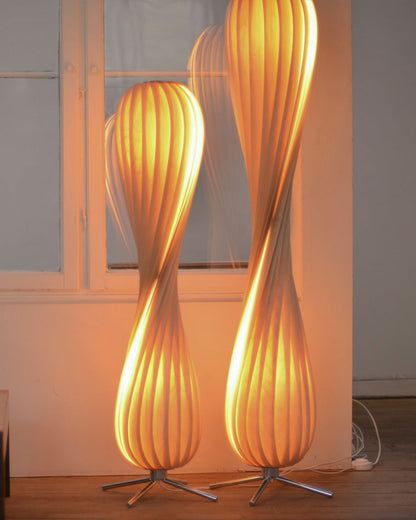 Diff Twisted Tower Wood Floor Lamp-DF7044