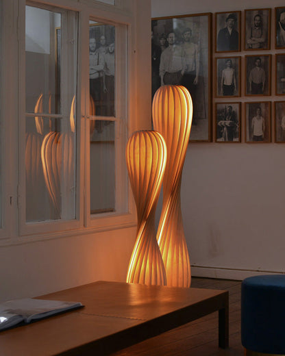 Diff Twisted Tower Wood Floor Lamp-DF7044