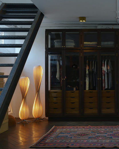 Diff Twisted Tower Wood Floor Lamp-DF7044