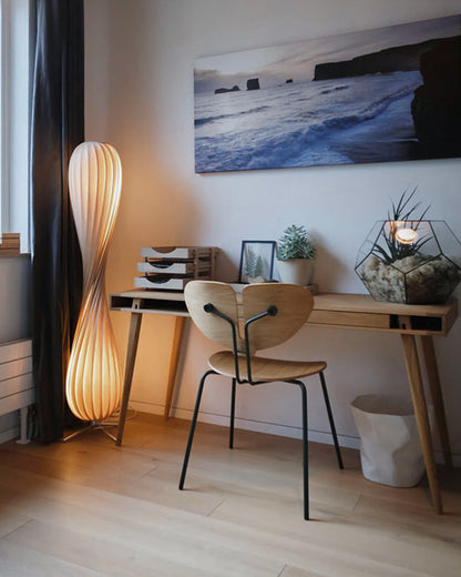 Diff Twisted Tower Wood Floor Lamp-DF7044