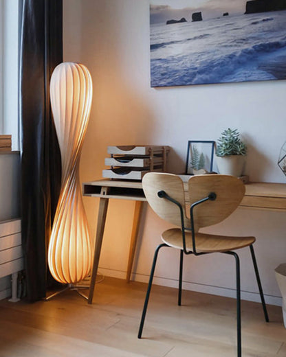 Diff Twisted Tower Wood Floor Lamp-DF7044