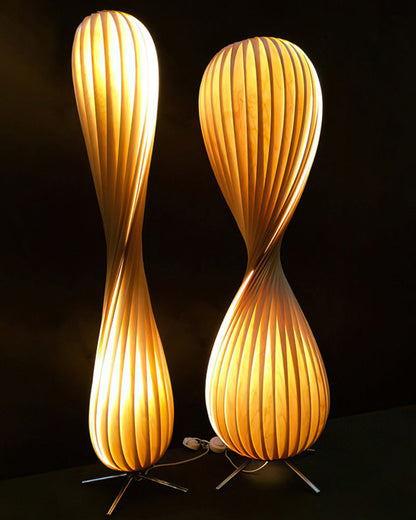 Diff Twisted Tower Wood Floor Lamp-DF7044