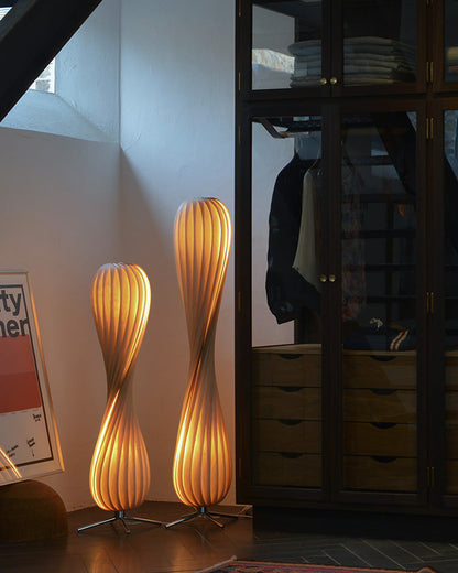 Diff Twisted Tower Wood Floor Lamp-DF7044