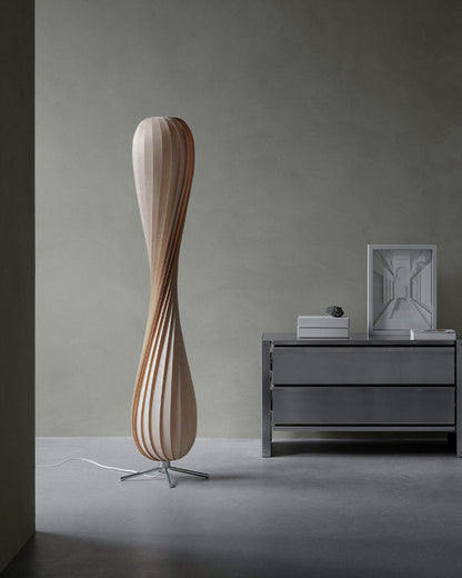 Diff Twisted Tower Wood Floor Lamp-DF7044