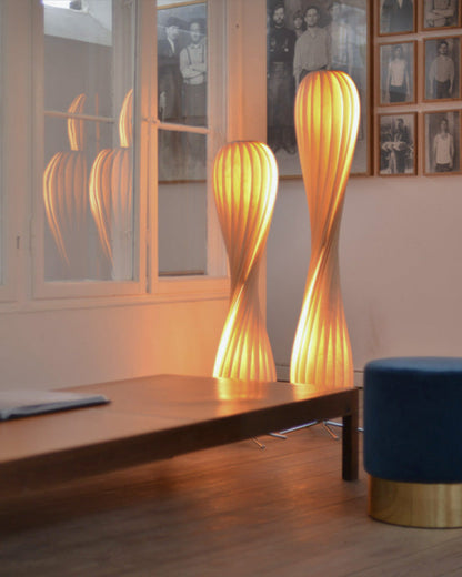 Diff Twisted Tower Wood Floor Lamp-DF7044