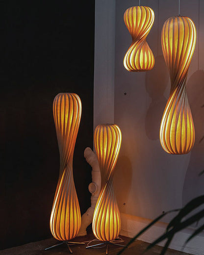 Diff Twisted Tower Wood Floor Lamp-DF7044