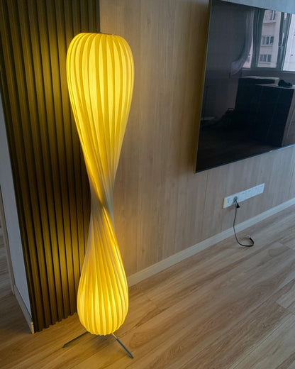 Diff Twisted Tower Wood Floor Lamp-DF7044
