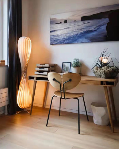 Diff Twisted Tower Wood Floor Lamp-DF7044