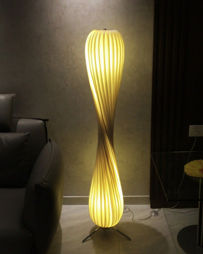 Diff Twisted Tower Wood Floor Lamp-DF7044