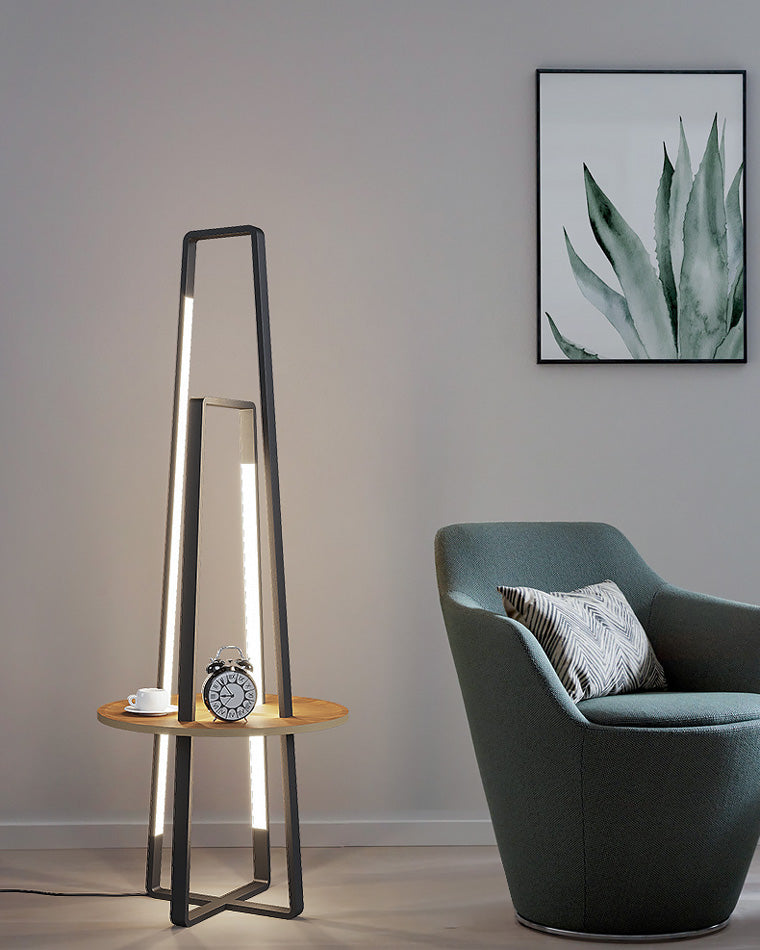 Diff Tower Floor Lamp with Shelf-DF7048