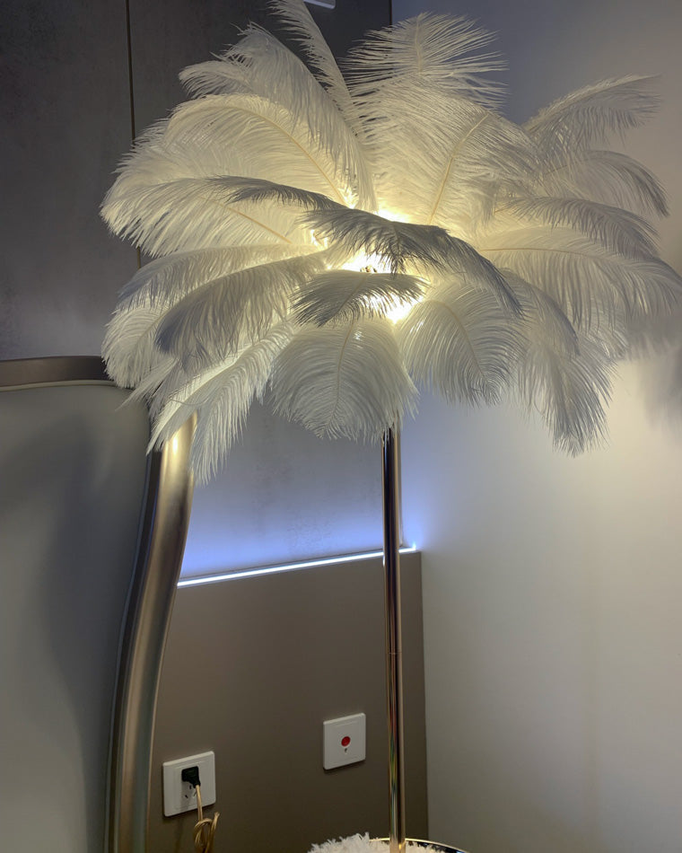 Diff Feather Palm Tree Floor Lamp with Tray-DF7052