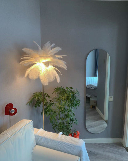 Diff Feather Palm Tree Floor Lamp with Tray-DF7052