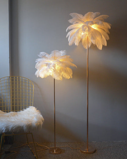 Diff Feather Palm Tree Floor Lamp with Tray-DF7052