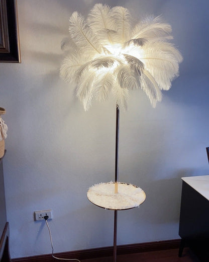 Diff Feather Palm Tree Floor Lamp with Tray-DF7052