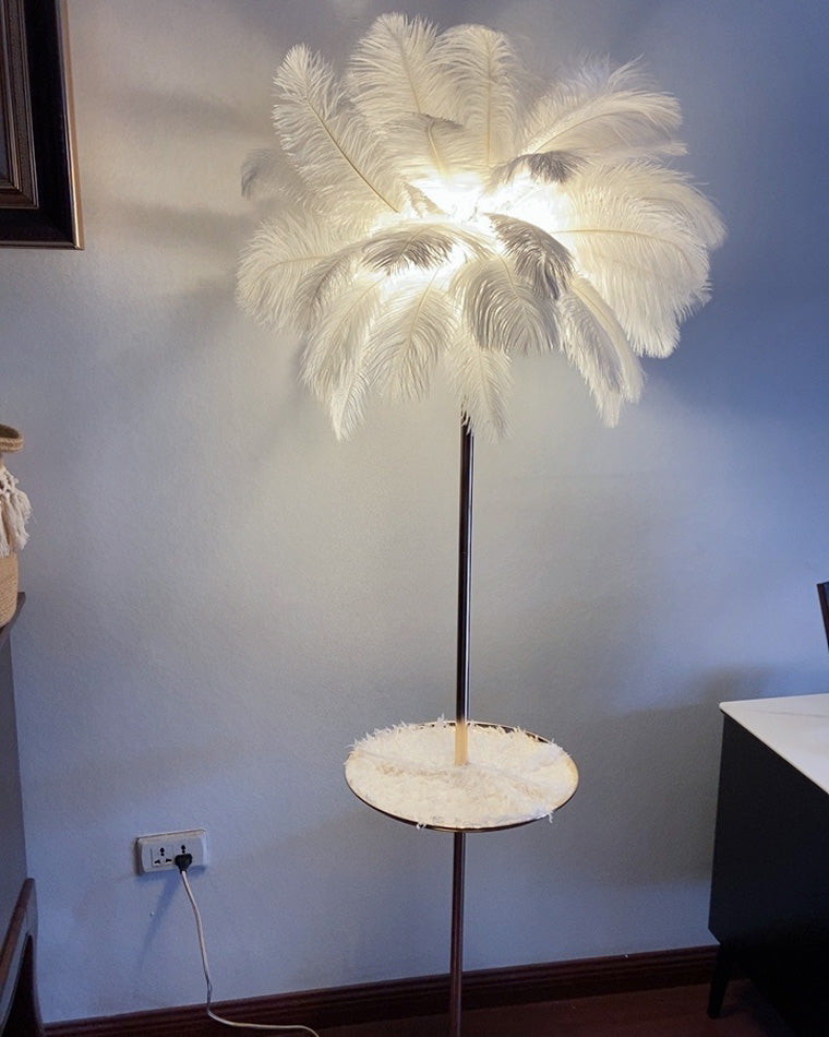 Diff Feather Palm Tree Floor Lamp with Tray-DF7052