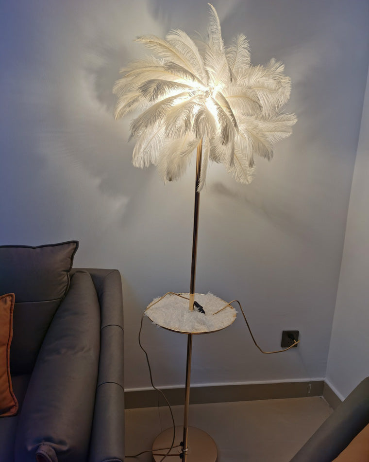 Diff Feather Palm Tree Floor Lamp with Tray-DF7052