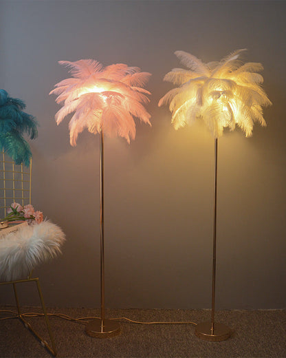 Diff Feather Palm Tree Floor Lamp with Tray-DF7052