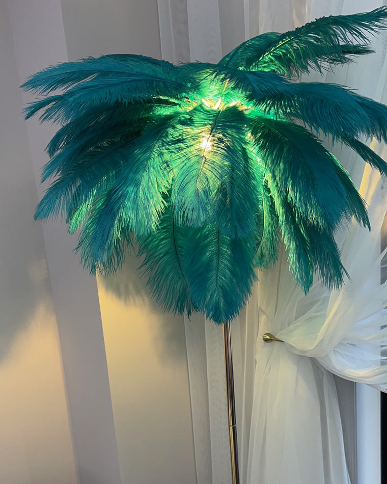 Diff Feather Palm Tree Floor Lamp with Tray-DF7052