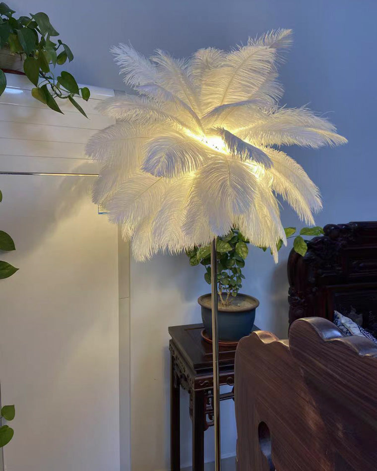 Diff Feather Palm Tree Floor Lamp with Tray-DF7052