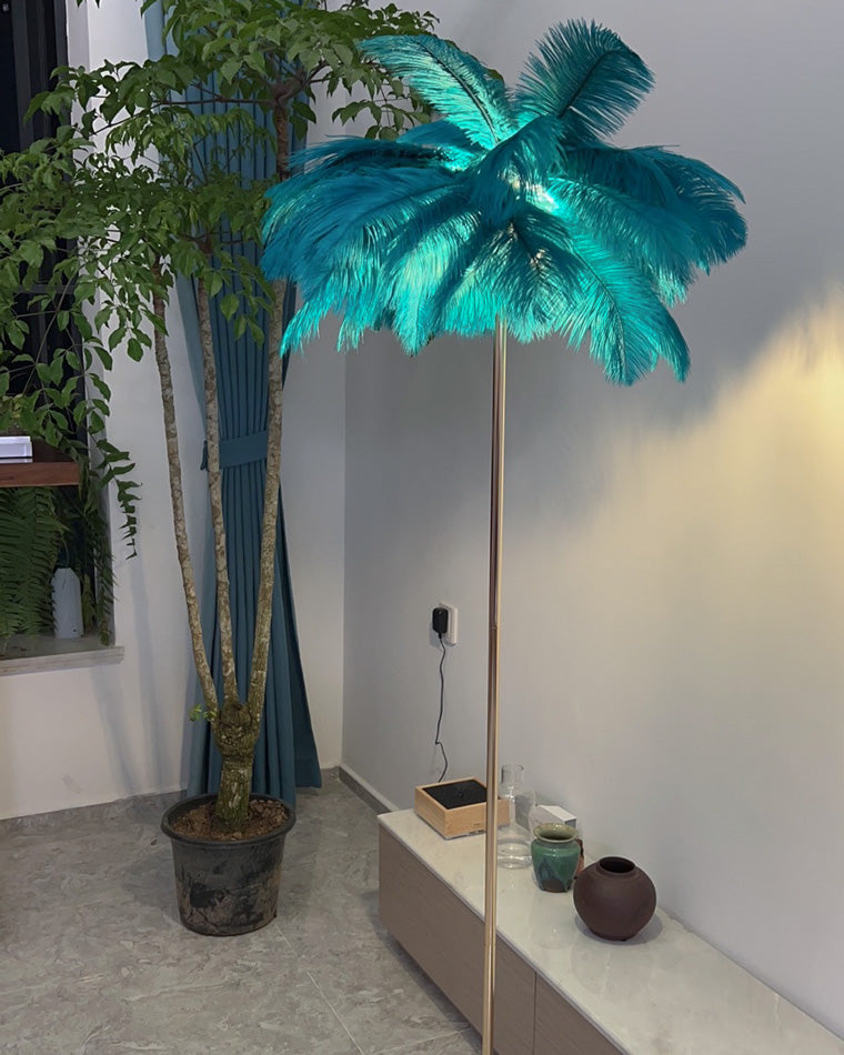 Diff Feather Palm Tree Floor Lamp with Tray-DF7052