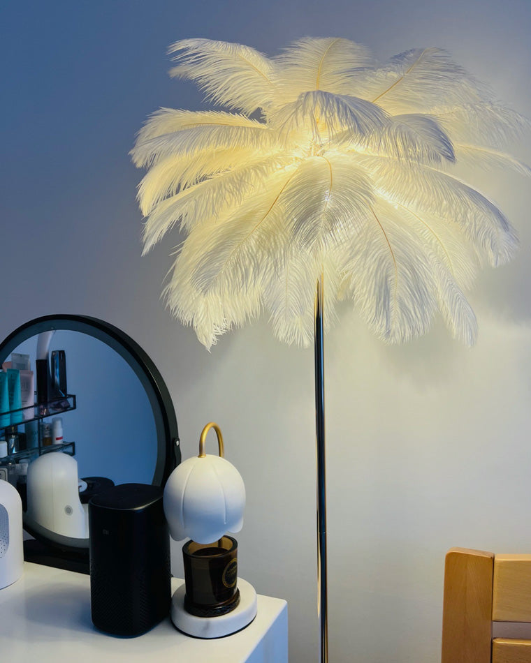 Diff Feather Palm Tree Floor Lamp with Tray-DF7052