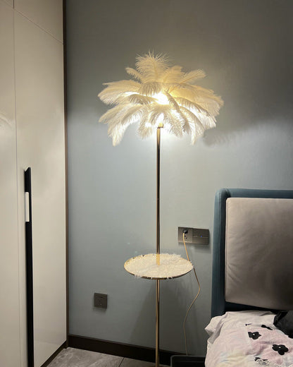 Diff Feather Palm Tree Floor Lamp with Tray-DF7052