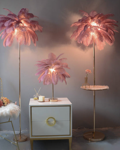 Diff Feather Palm Tree Floor Lamp with Tray-DF7052