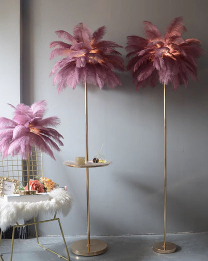 Diff Feather Palm Tree Floor Lamp with Tray-DF7052