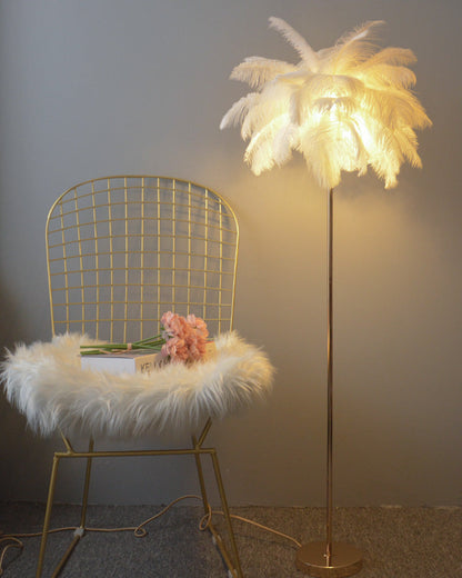 Diff Feather Palm Tree Floor Lamp with Tray-DF7052