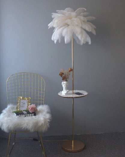 Diff Feather Palm Tree Floor Lamp with Tray-DF7052