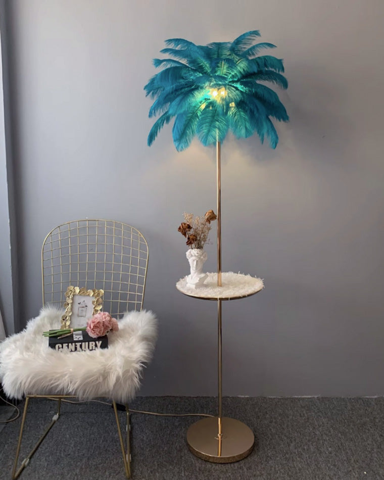 Diff Feather Palm Tree Floor Lamp with Tray-DF7052