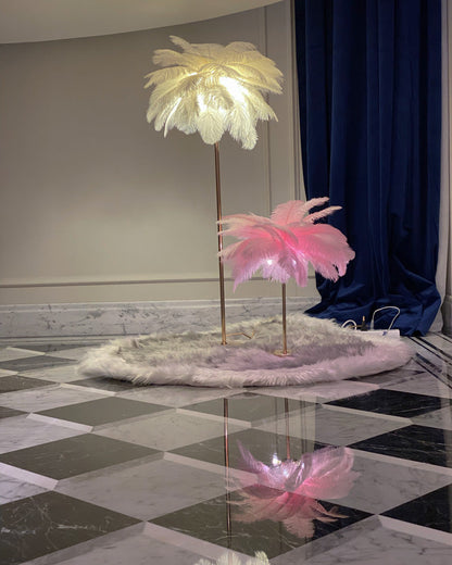 Diff Feather Palm Tree Floor Lamp with Tray-DF7052