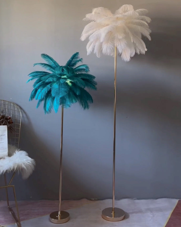 Diff Feather Palm Tree Floor Lamp with Tray-DF7052