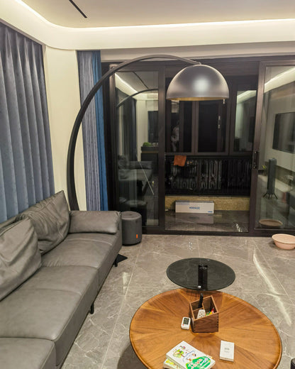 Diff Dome Arc Floor Lamp over Couch-DF7063
