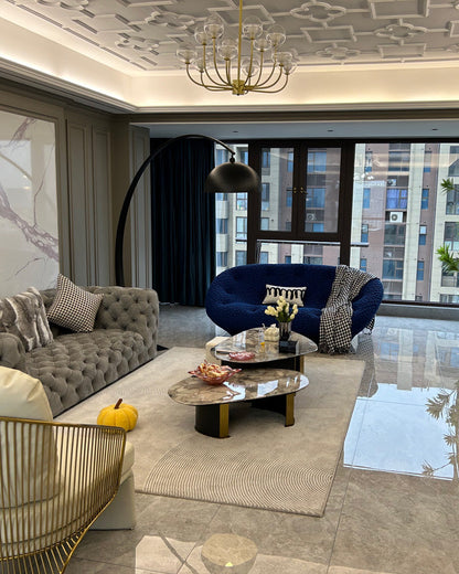 Diff Dome Arc Floor Lamp over Couch-DF7063