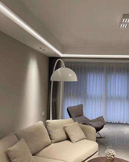 Diff Dome Arc Floor Lamp over Couch-DF7063