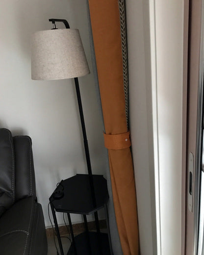 Diff Vintage Linen Floor Lamp with Charging Table-DF7064