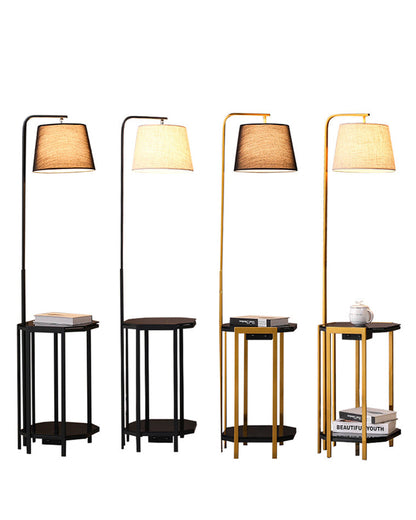 Diff Vintage Linen Floor Lamp with Charging Table-DF7064