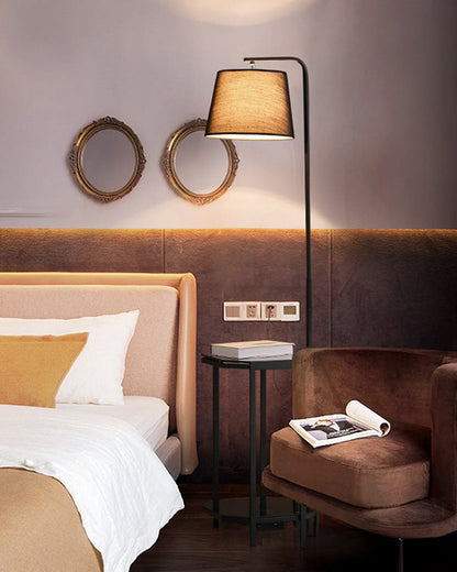 Diff Vintage Linen Floor Lamp with Charging Table-DF7064