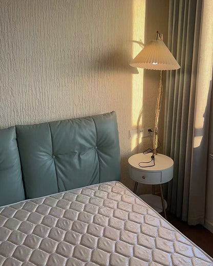 Diff Pleated Gooseneck Tripod Floor Lamp with Table-DF7069