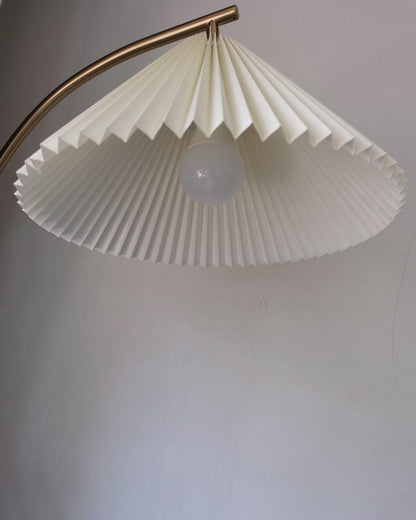 Diff Pleated Gooseneck Tripod Floor Lamp with Table-DF7069