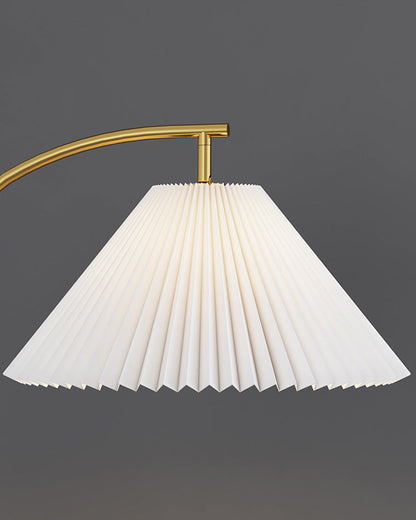 Diff Pleated Gooseneck Tripod Floor Lamp with Table-DF7069