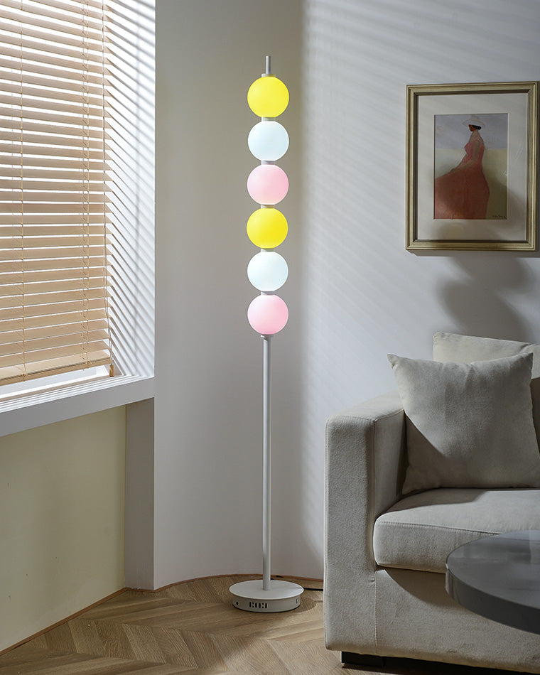 Diff Colorful Stacked Ball Dimmable Corner Floor Lamp-DF7071