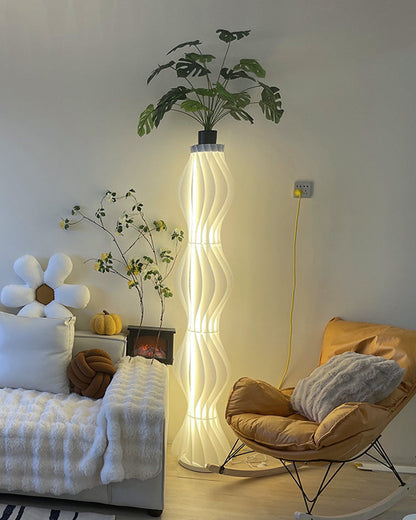 Diff Wavy Column Floor Lamp with Hue Dimmer-DF7074