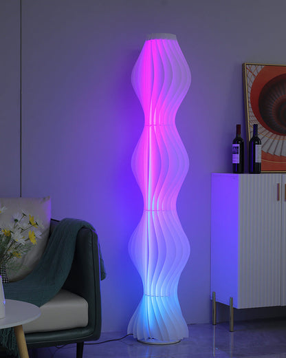Diff Wavy Column Floor Lamp with Hue Dimmer-DF7074