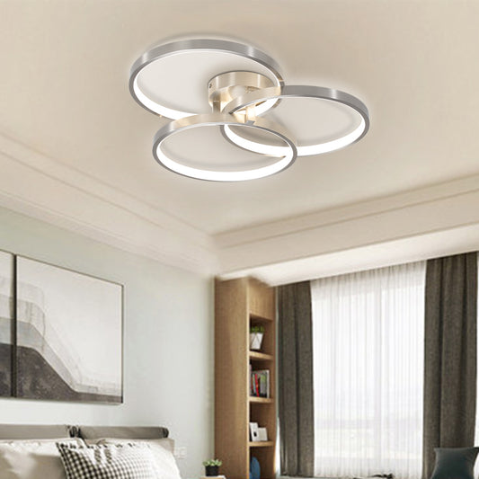 Contemporary semi-flush mount with inner ring illumination Ceiling lamp-DG2060