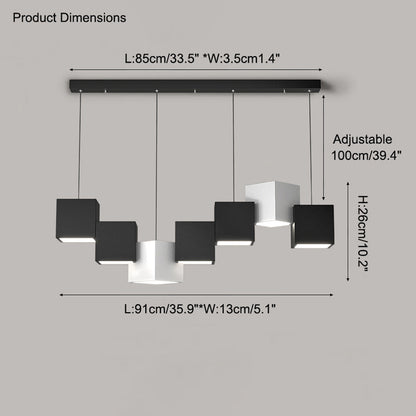 Diff Cube Linear Pendant Light-DF2013