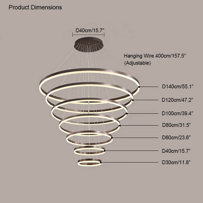 Diff Tiered Ring Chandelier-DF2159